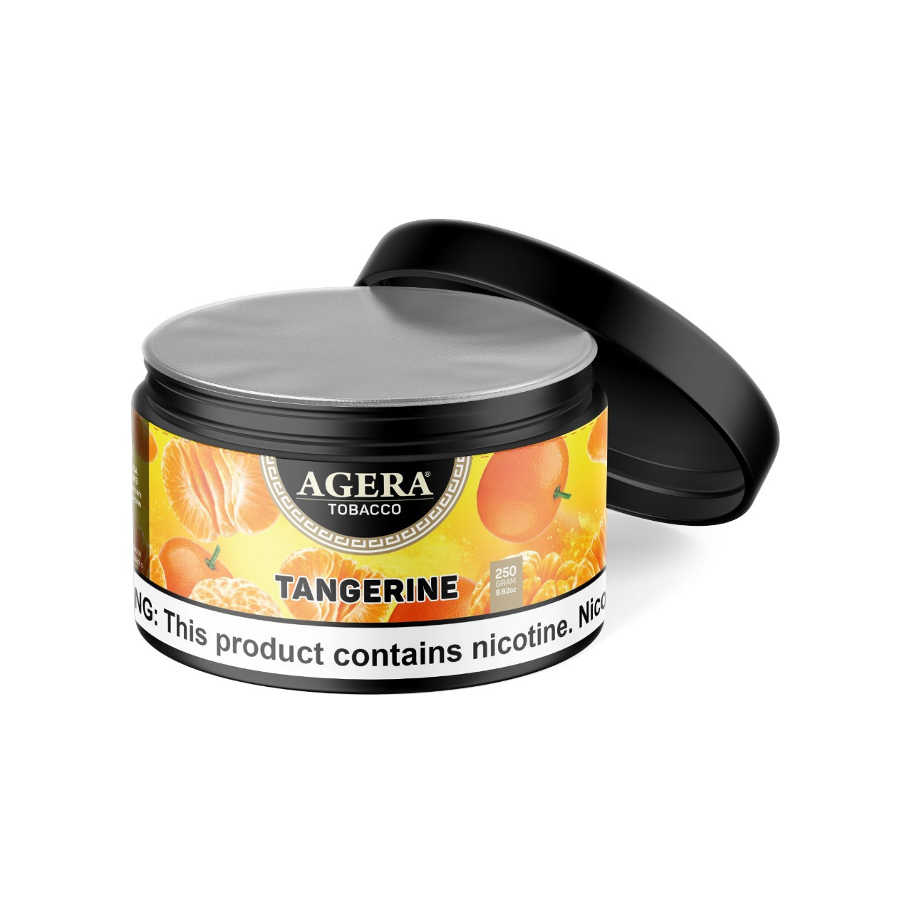 Agera Tangerine hookah tobacco 250g container with bright citrus tangerine flavor