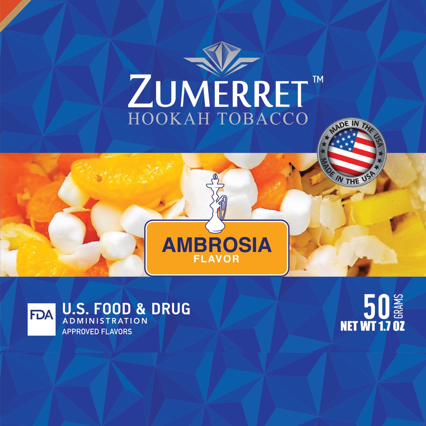 Zumerret Blue Edition 50 Grams - Hookah Junkie
