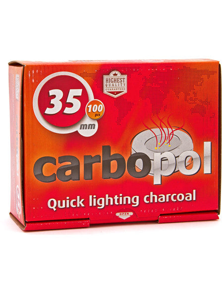 Carbopol Hookah Coals - 35mm - Hookah Junkie