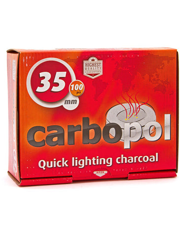 Carbopol Hookah Coals - 35mm - Hookah Junkie