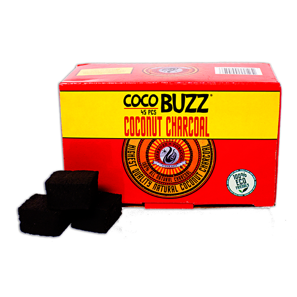 Coco Buzz Natural Hookah Coals (45 Pieces) - Hookah Junkie