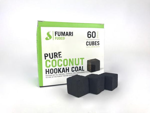 FUMARI COCONUT COALS 60PC CUBE - Hookah Junkie