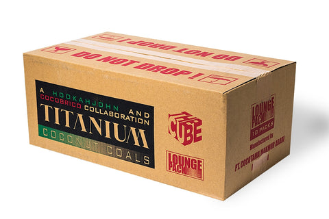 Titanium Coconut Coal "The CUBE" 10Kg Lounge Box - Hookah Junkie