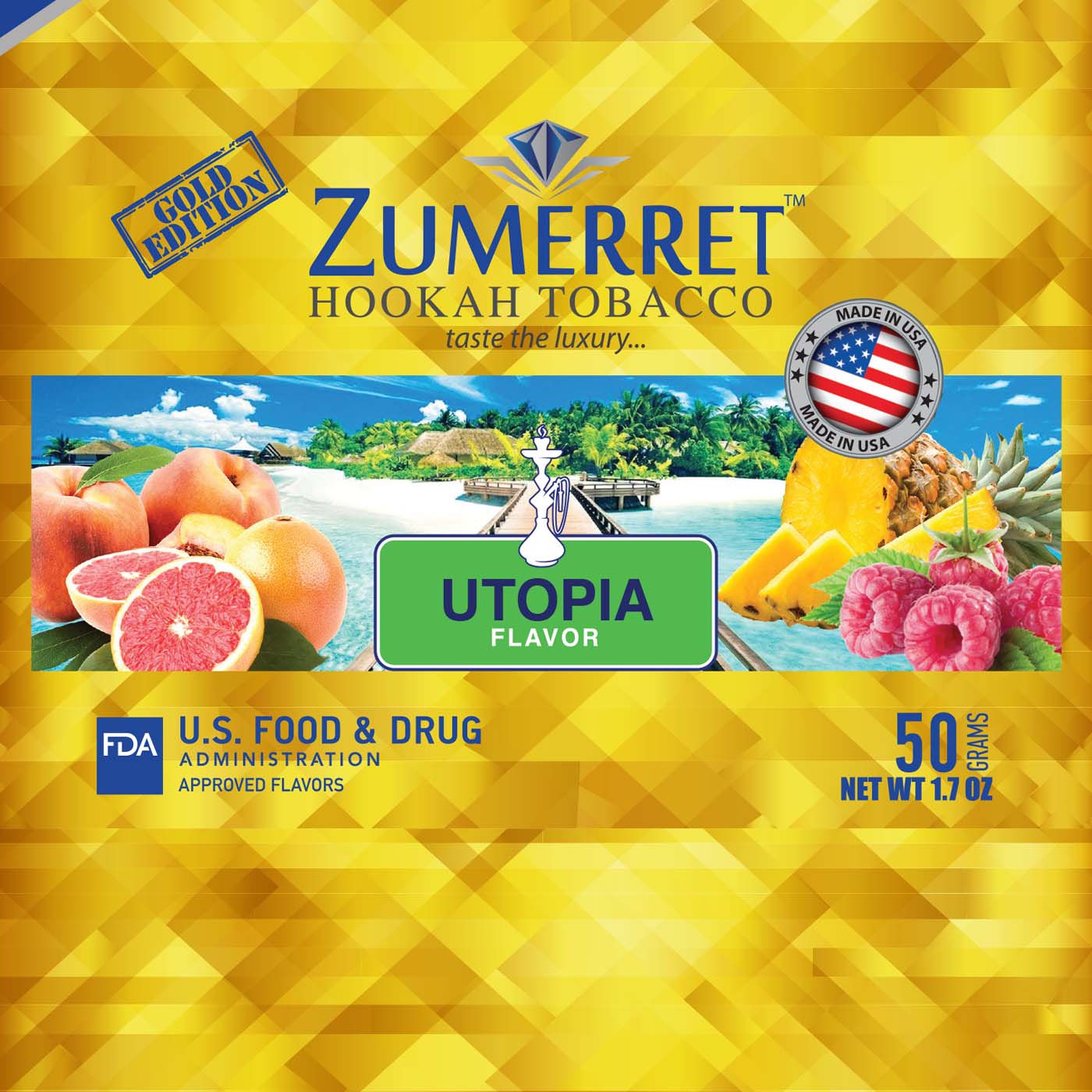 Zumerret Gold Edition 50 grams - Hookah Junkie