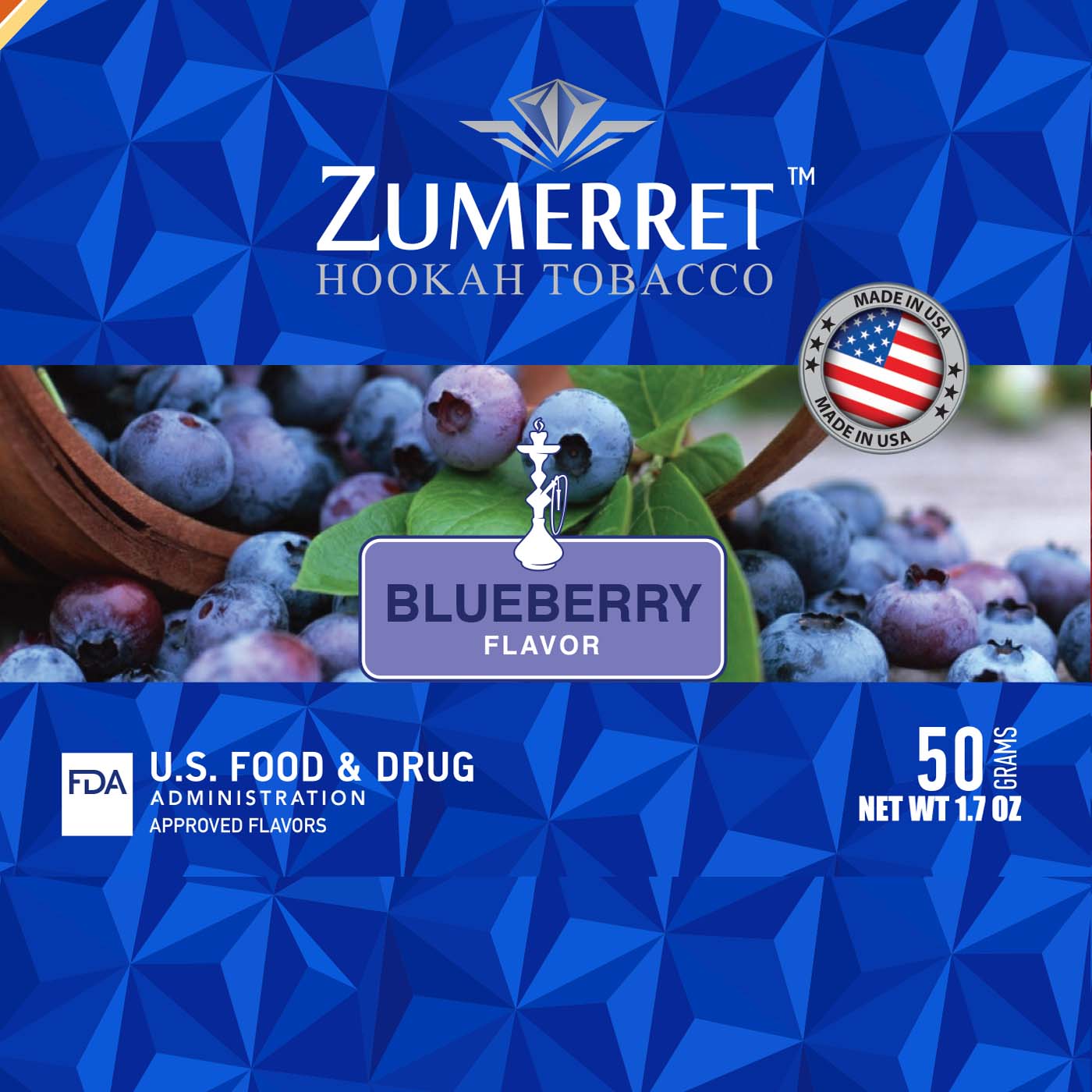 Zumerret Blue Edition 50 Grams - Hookah Junkie
