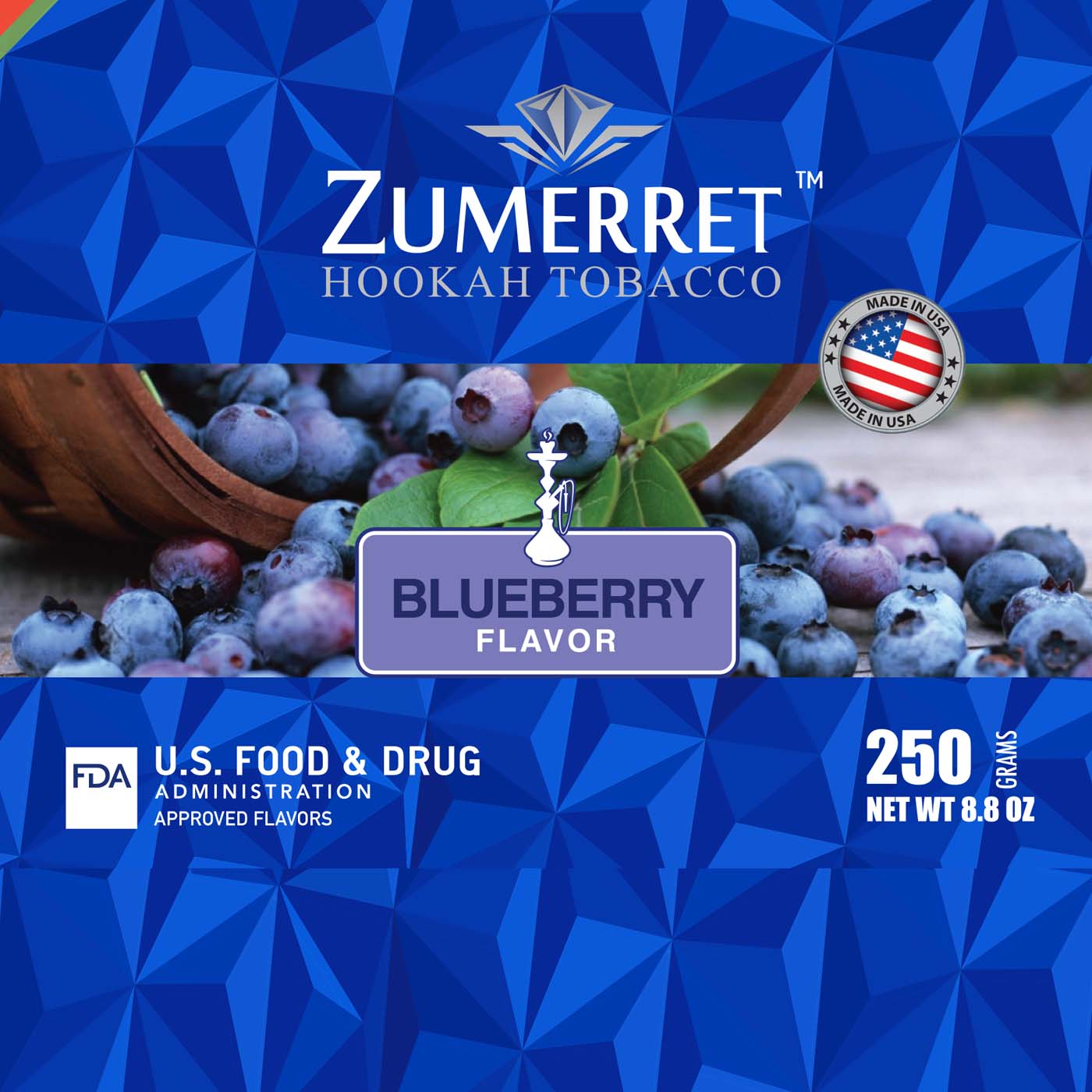 Zumerret Blue Edition 250 gram - Hookah Junkie