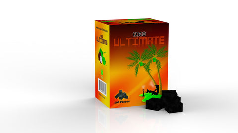1 Kilo Box 108ct of Coco Ultimate Premium Hookah Coals - Hookah Junkie
