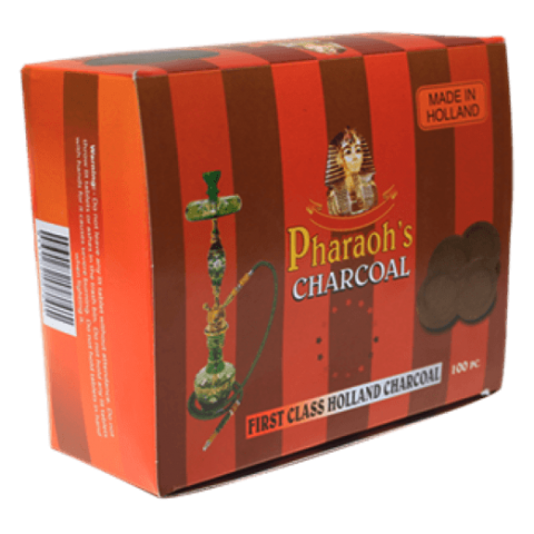 Pharaohs Quick Light Charcoal - 33mm - Made in Holland - 100 Piece Box - Hookah Junkie