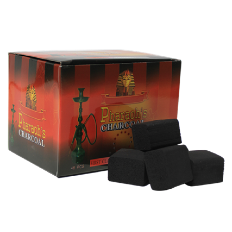 Pharaoh's Cube Charcoal-48 Pieces - Hookah Junkie