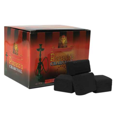 Pharaoh's Cube Charcoal-48 Pieces - Hookah Junkie