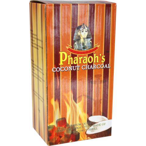 Pharaohs Coconut Charcoal - 1 Kilo Box Square Cut Cut - Hookah Junkie
