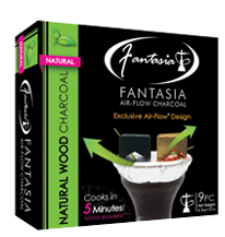 Fantasia Air-Flow Natural Wood Hookah Charcoal