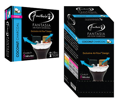 Fantasia Air-Flow Natural Coconut Hookah Charcoal – view 2