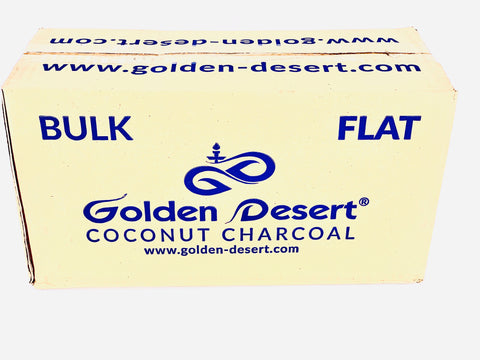 Golden Desert Coconut Charcoal Bulk Flat Case for Hookah Lounges