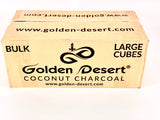 Golden Desert Coconut Charcoal Bulk Large Cubes Case for Hookah Lounges