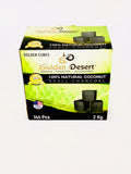 Golden Desert 100% Natural Coconut Charcoal Large Cubes 2kg 144 Pieces