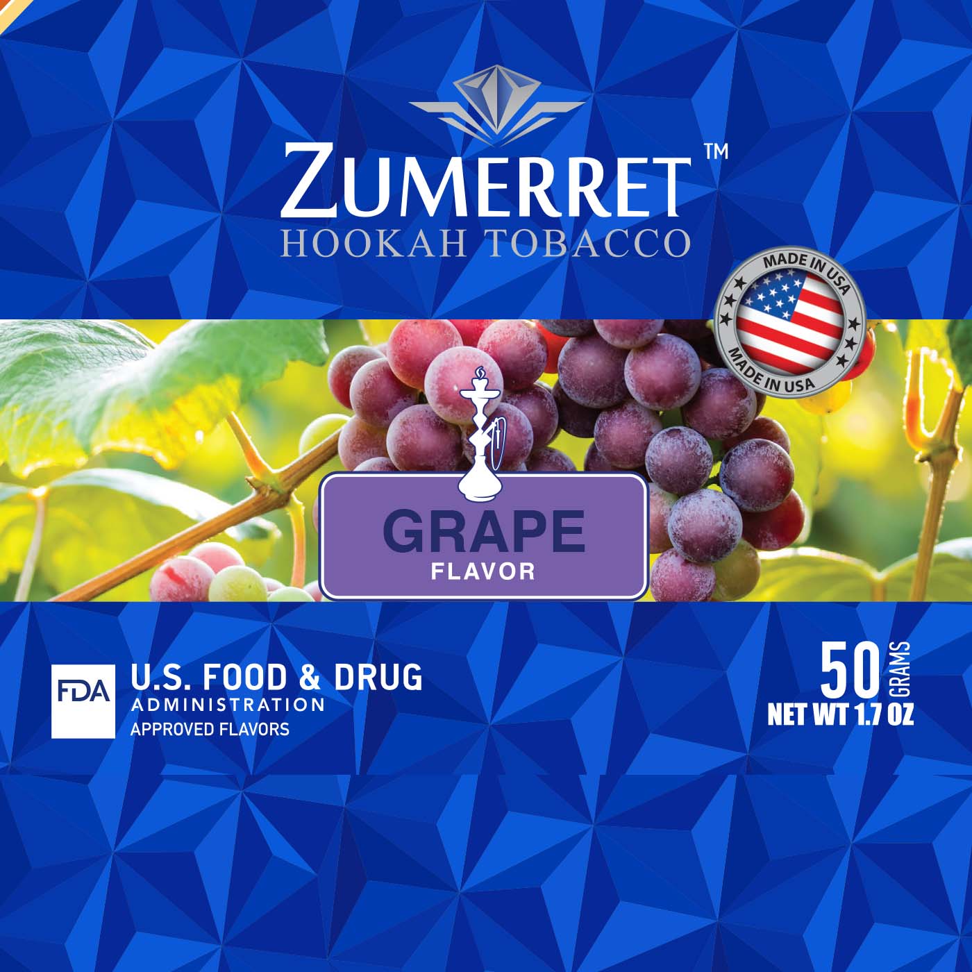Zumerret Blue Edition 50 Grams - Hookah Junkie