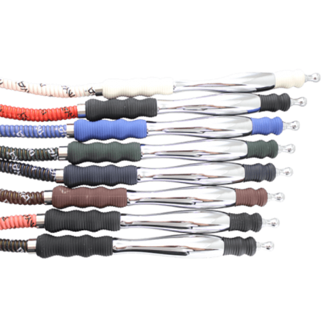 MYA Saray Medium Rubber/Aluminum Handle Hose - Hookah Junkie