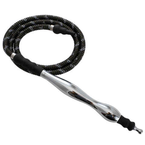 MYA Saray Large Rubber/Aluminum Handle Hose - Hookah Junkie