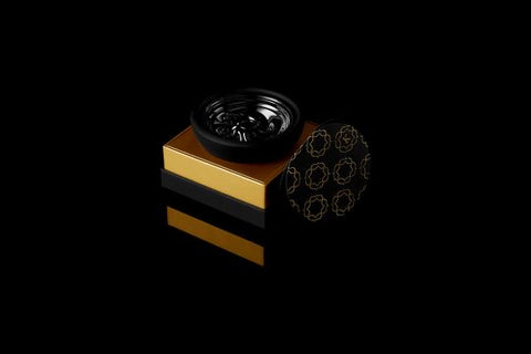 Krysalis Edition Kaloud Samsaris Lapis Black Silicone Black Ceramic Bowl for Lotus II - Hookah Junkie