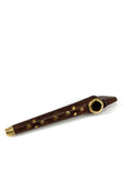 MAHOGANY MEDWAKH WITH DOTTED BRASS INLAYSo - Hookah Junkie
