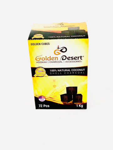 Golden Desert COCONUT CHARCOAL LARGE CUBES - Hookah Junkie