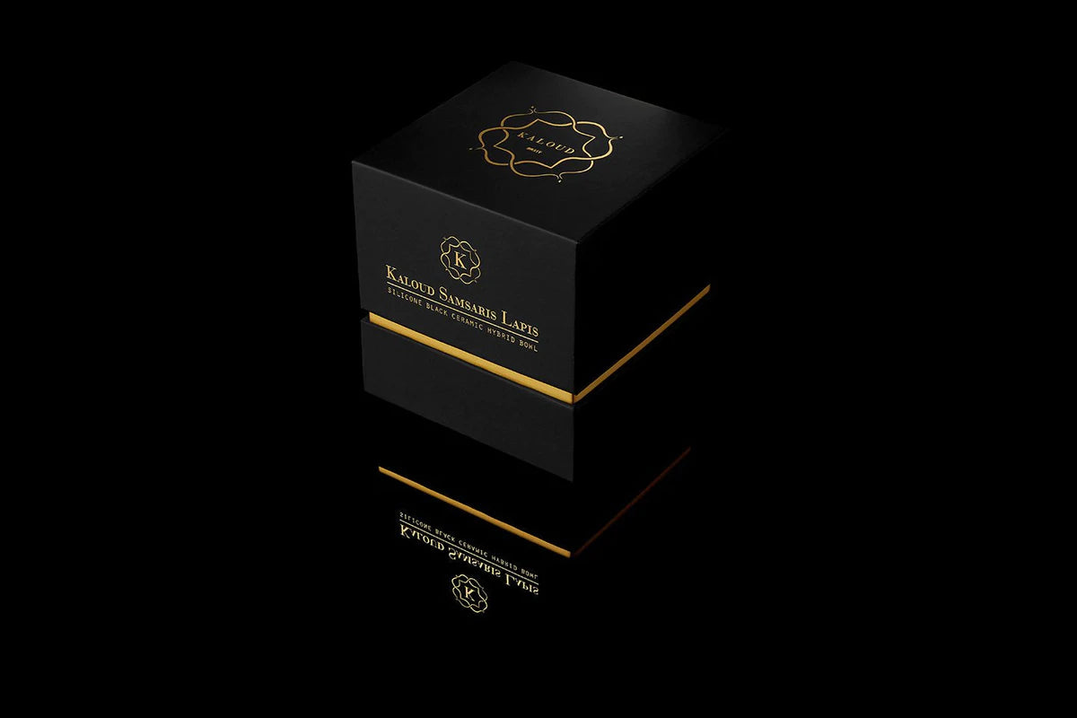 Kaloud Samsaris Lapis Black Silicone and Black Ceramic Hybrid Bowl for Lotus I+ - Hookah Junkie