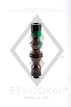 B2 Hookah Precious Cut Collection™ Jade Green & Walnut Burl Wood - Hookah Junkie