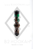 B2 Hookah Precious Cut Collection™ Jade Green & Walnut Burl Wood - Hookah Junkie