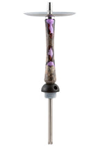 Werkbund Hookah - Amber Violet Black Stem and Hose - Hookah Junkie