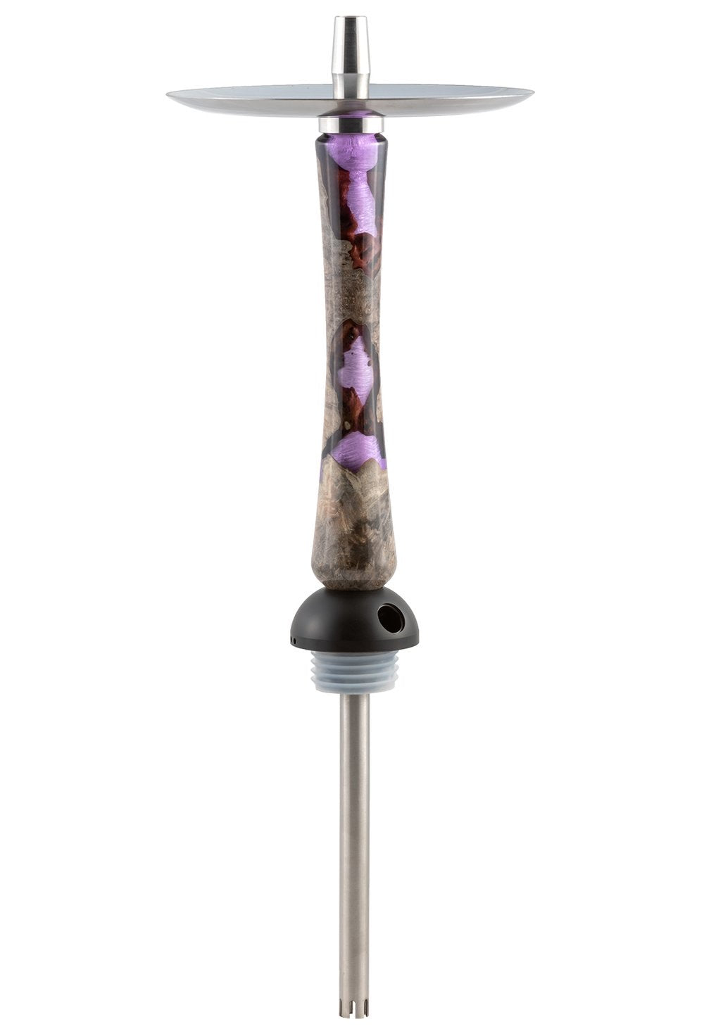 Werkbund Hookah - Amber Violet Black Stem and Hose - Hookah Junkie