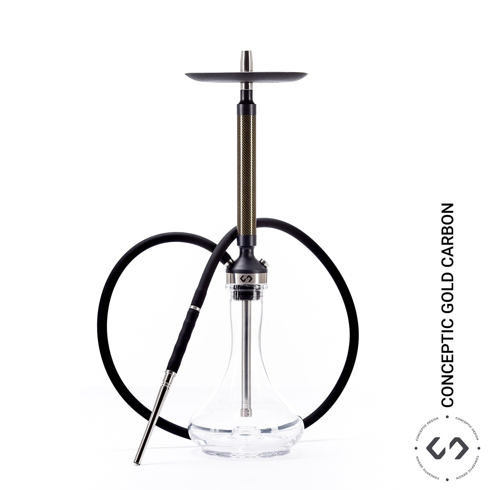 Conceptic Hookah Carbon gold (no base - Hookah Junkie