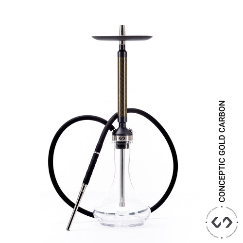 Conceptic Hookah Carbon gold (no base - Hookah Junkie