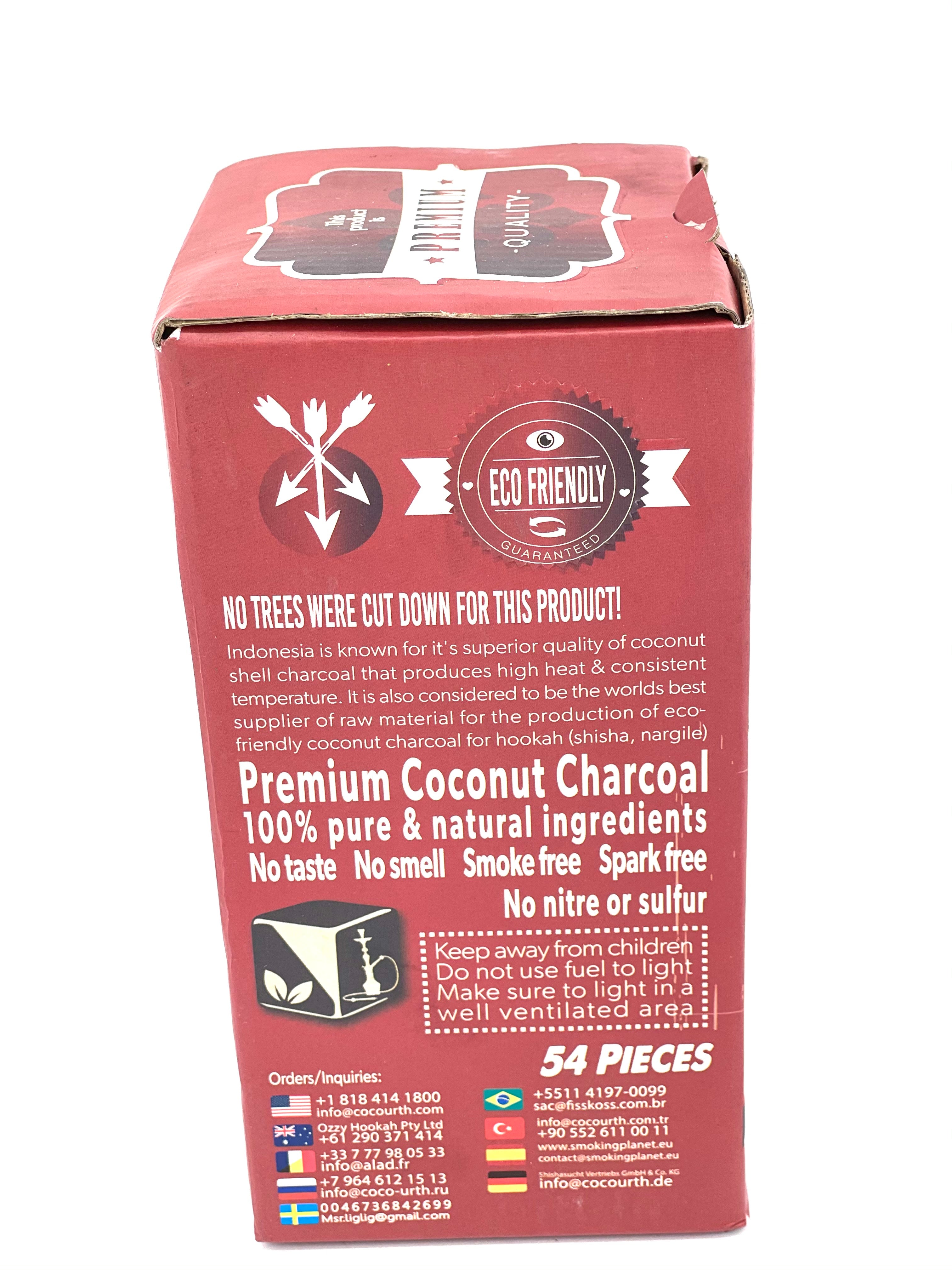 CocoUrth Charcoal XXX Cubes 54/PCS – 1KG - Hookah Junkie