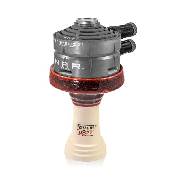 Overdozz Premium Phunnel Bowl G1 (Starbuzz Nar Compatible) - Red Over White Clay - Hookah Junkie