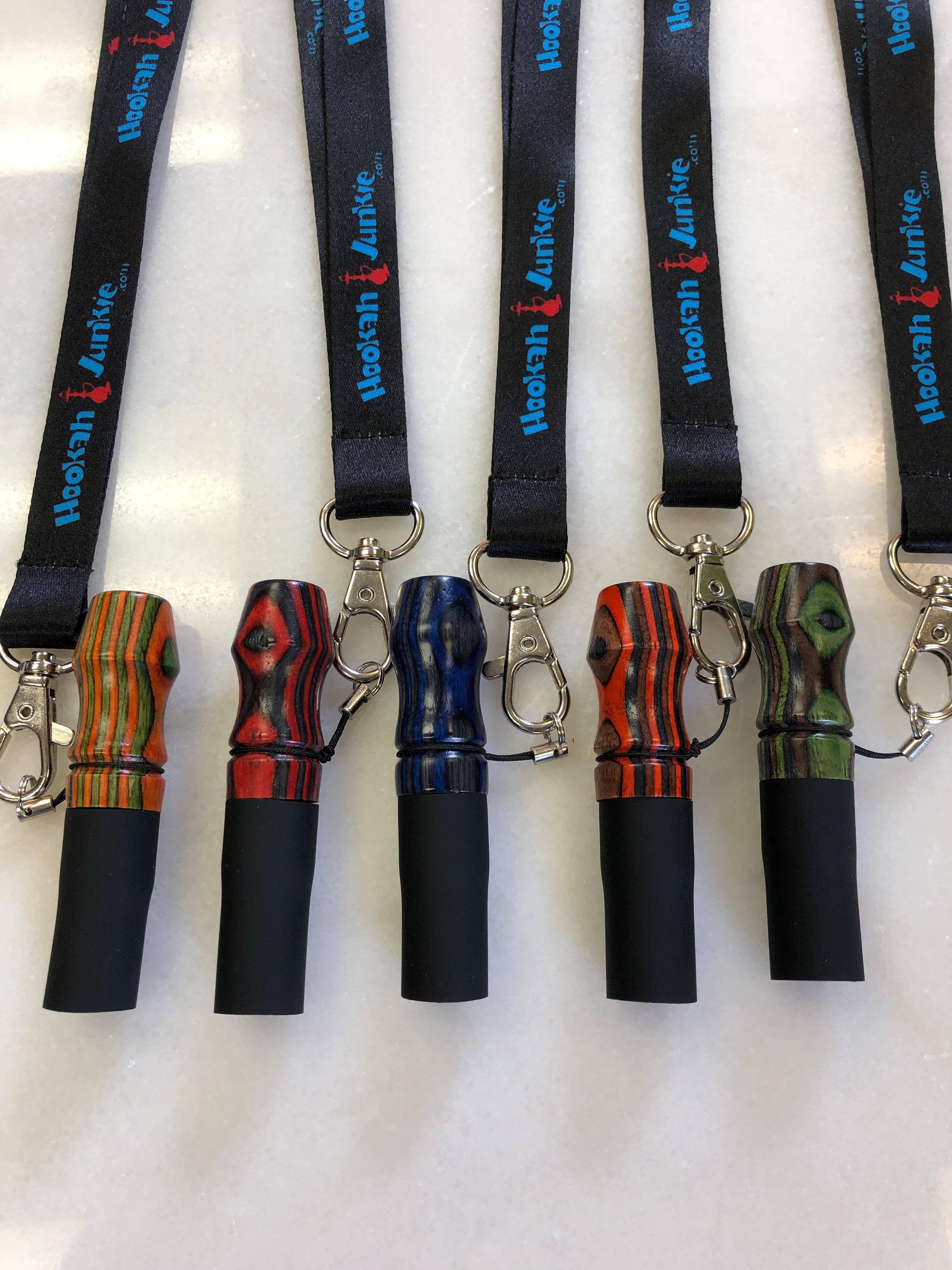 HookahJunkie Custom Dymond Wood mouth tip lanyard - Hookah Junkie