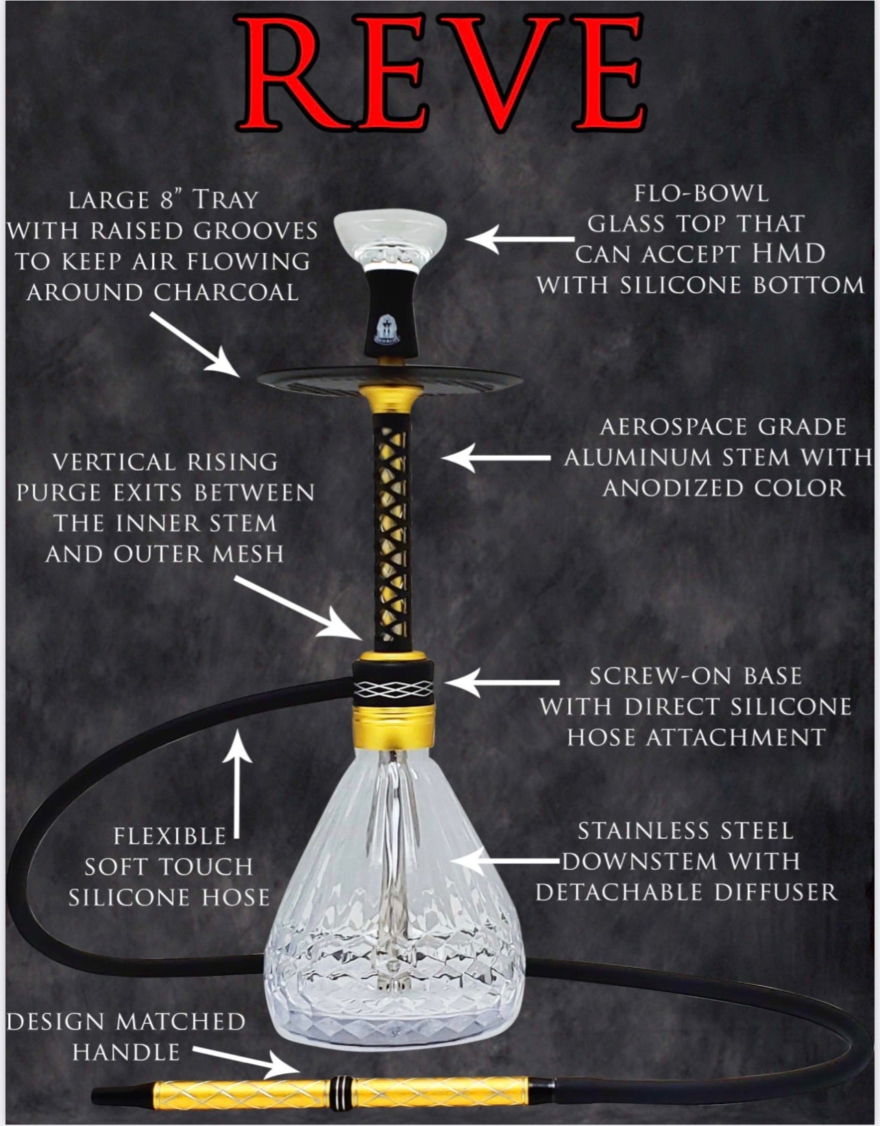 Pharaoh's Reve Hookah - Hookah Junkie