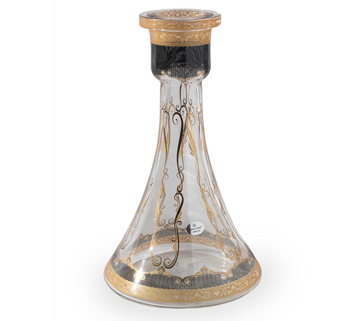 Czech Mate Trumpet Hookah Base Persa Golden Black Decor - Hookah Junkie