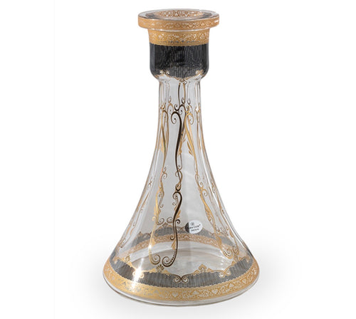Czech Mate Trumpet Hookah Base Persa Golden Black Decor - Hookah Junkie