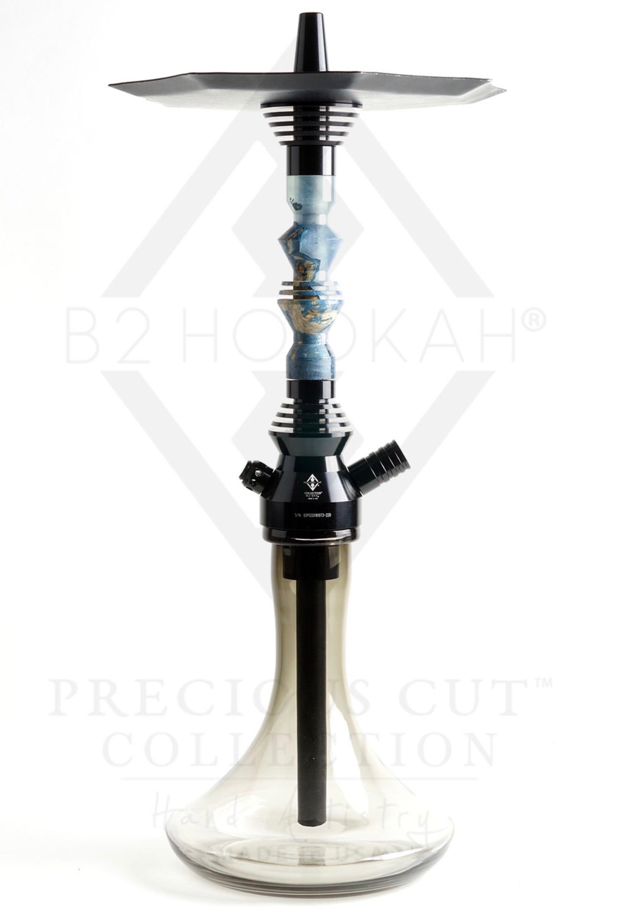 B2 Hookah® Precious Cut Collection™ Virgo Stellar Stream & Stabilized Burl Wood - Hookah Junkie