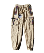 Alpaca Hand Stitched Beige Joggers w/ Real Alpaca Fur & Alpaca T-Shirt - Hookah Junkie