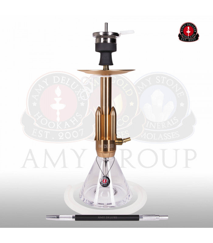Amy Deluxe Mini  Rocket Hookah Gold Edition - Hookah Junkie