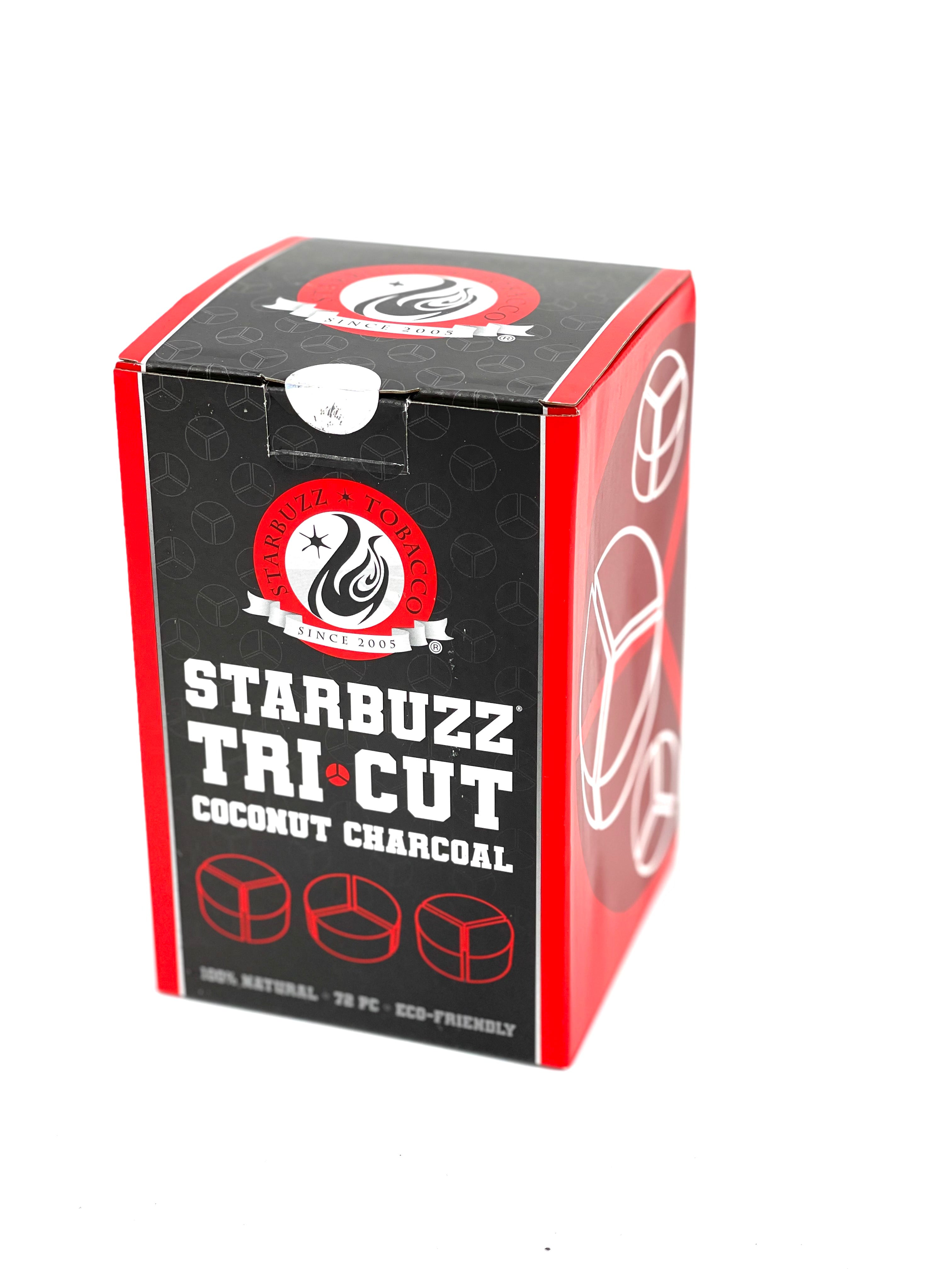 Starbuzz Tri Cut Coconut Charcoal -72 Pcs - Hookah Junkie