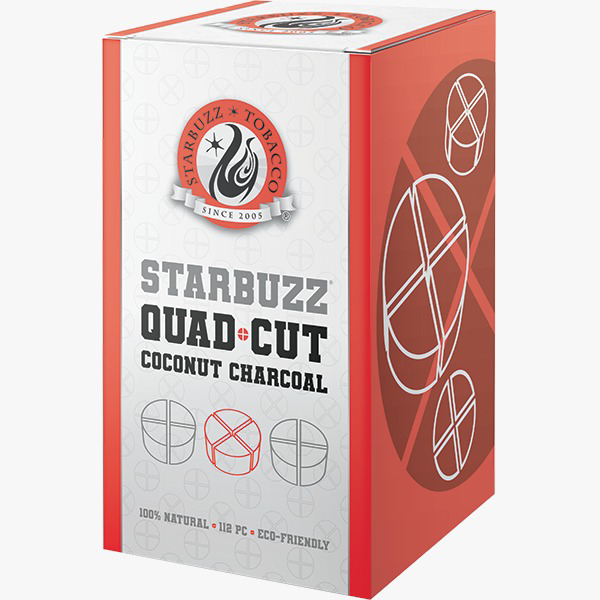 Starbuzz Quad Cut Coconut Charcoal -112 Pcs - Hookah Junkie