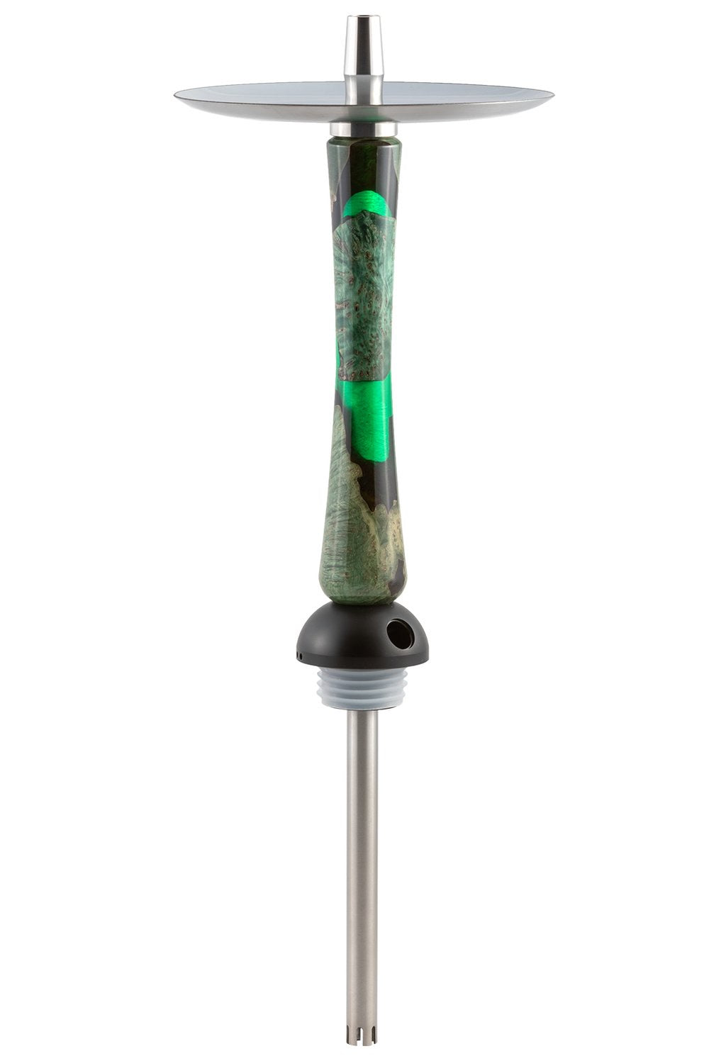 Werkbund Hookah - Amber Green Stem and Hose - Hookah Junkie