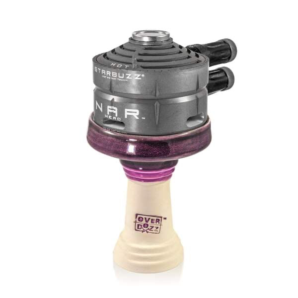 Overdozz Premium Phunnel Bowl G1 (Starbuzz Nar Compatible) - Purple Over White Clay - Hookah Junkie