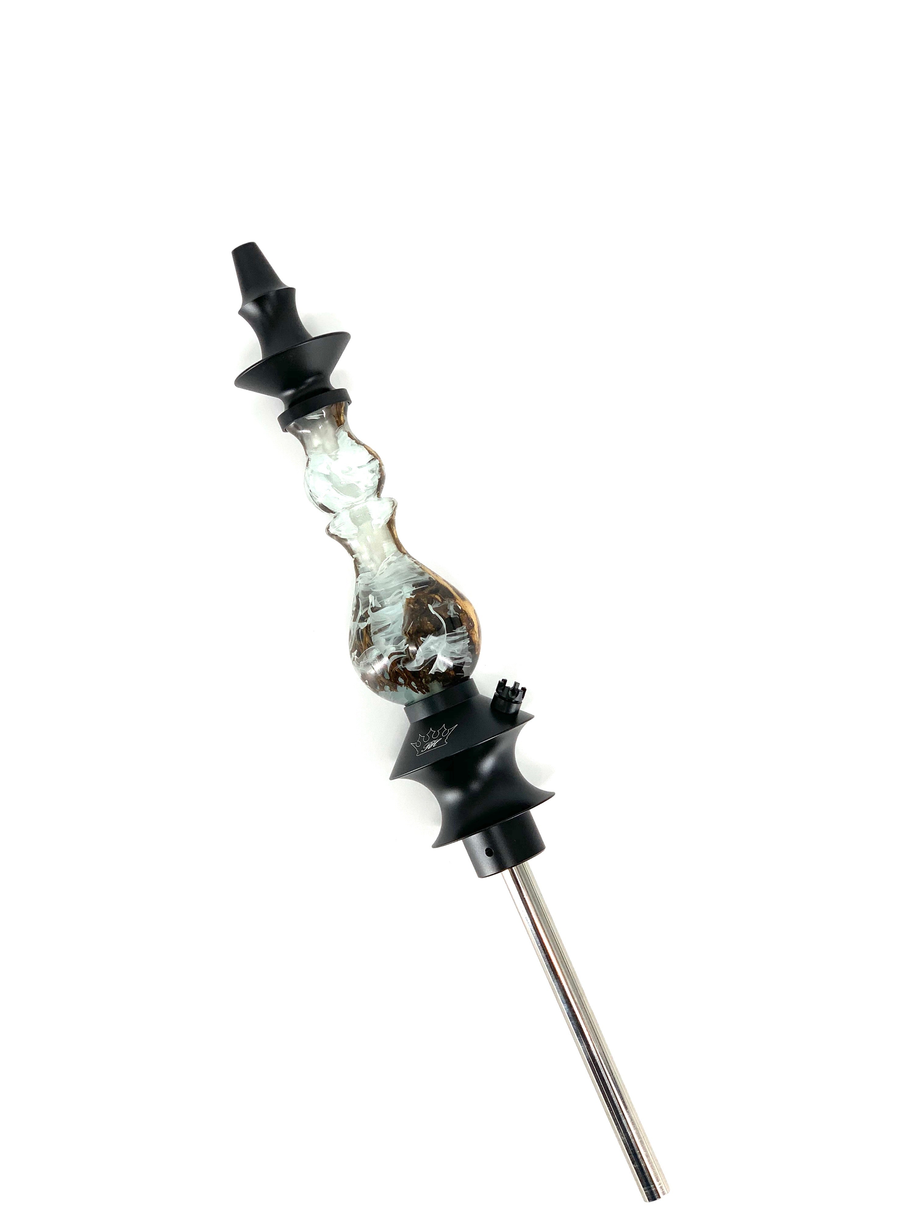 Regal Bishop dark wood clear white - Hookah Junkie