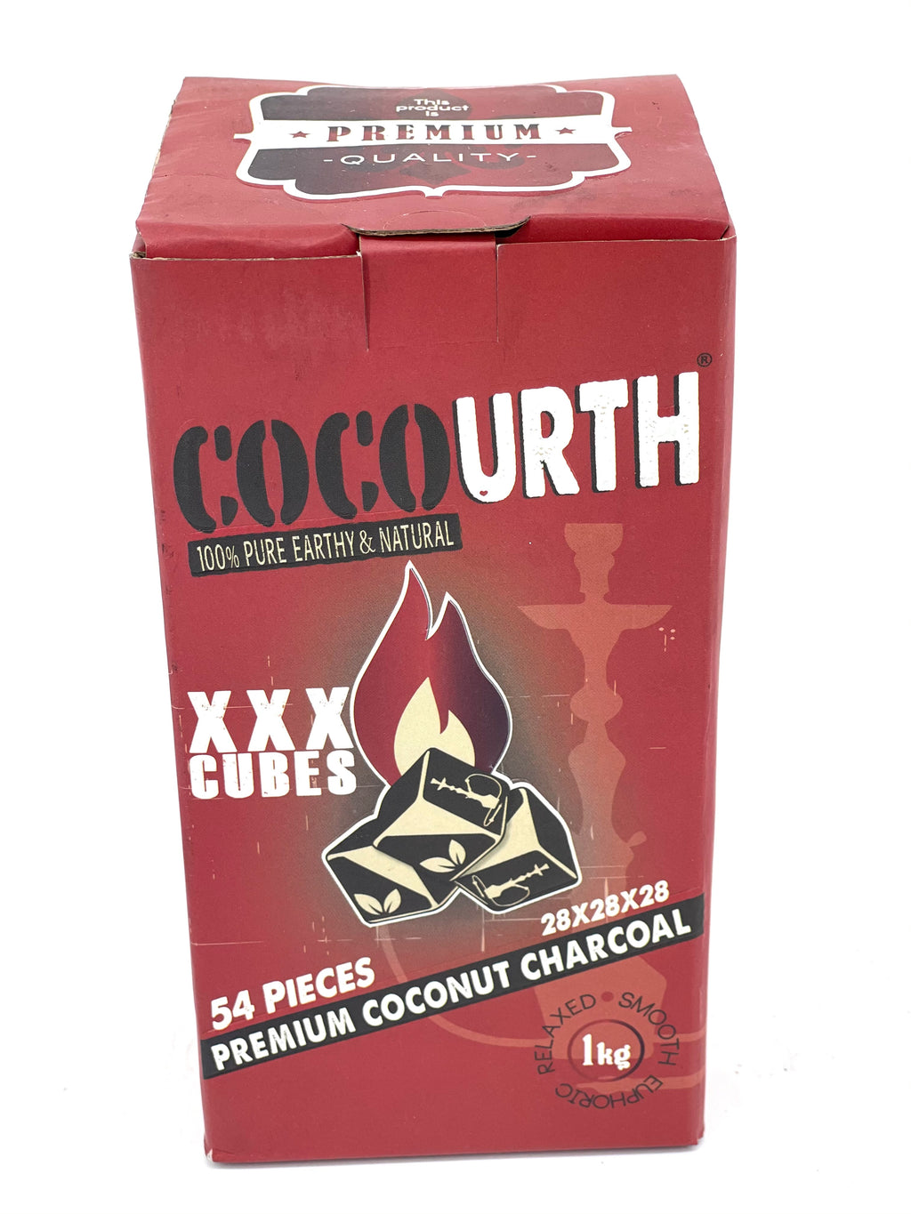 CocoUrth Charcoal XXX Cubes 54/PCS – 1KG - Hookah Junkie