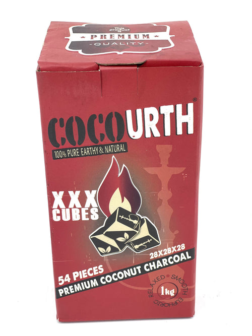 CocoUrth Charcoal XXX Cubes 54/PCS – 1KG - Hookah Junkie