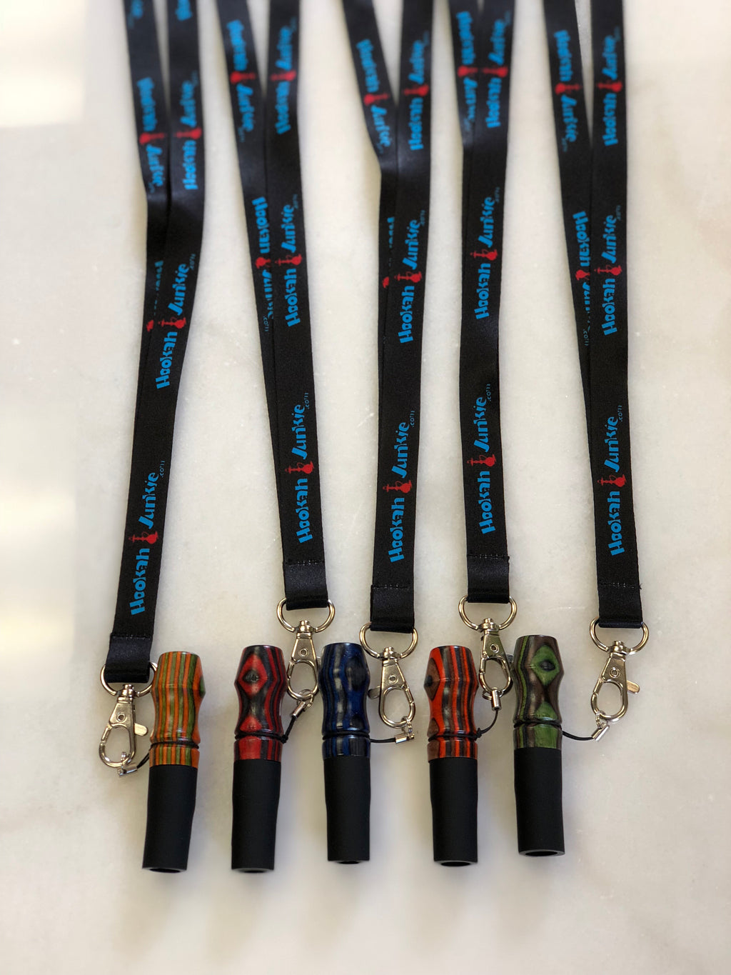 HookahJunkie Custom Dymond Wood mouth tip lanyard - Hookah Junkie